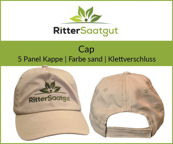 Cap mit Ritter Saatgut Logo | 5 Panel | Farbe sand