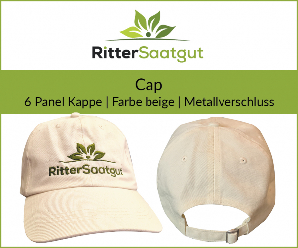 Cap mit Ritter Saatgut Logo | 6 Panel | Farbe beige
